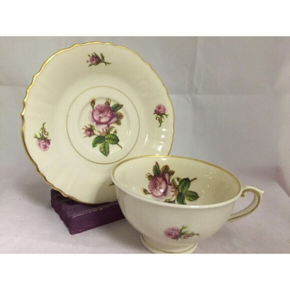 Syracuse China Federal Victoria Teacup Cup & Saucer Set (s) Roses